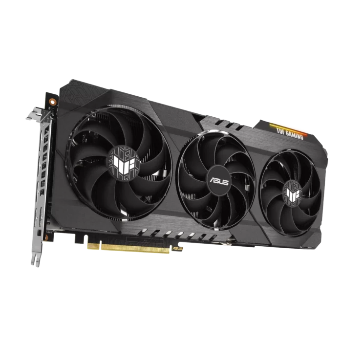 ASUS TUF GAMING GeForce RTX 3070 Ti V2 OC Angled Front View