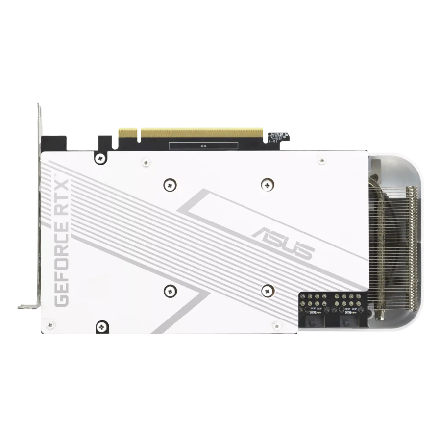 ASUS DUAL NVIDIA GeForce RTX 3060 Ti White OC Flat Backplate View