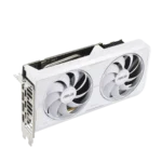 ASUS DUAL NVIDIA GeForce RTX 3060 Ti White OC Angled Front View