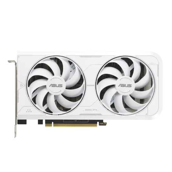 ASUS DUAL NVIDIA GeForce RTX 3060 Ti White OC Flat Front View