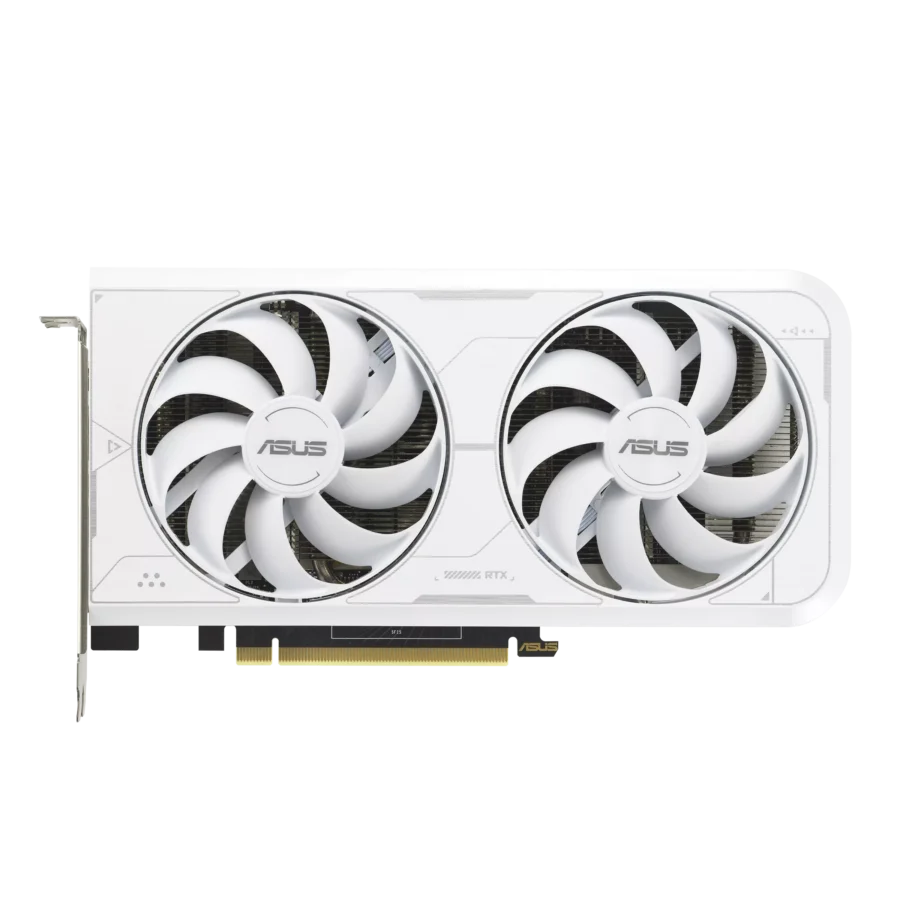 ASUS DUAL NVIDIA GeForce RTX 3060 Ti White OC Flat Front View
