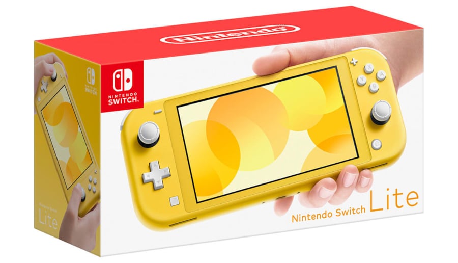 Nintendo Switch Lite Yellow Box View