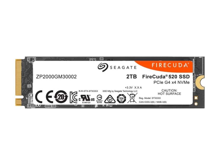 Seagate FireCuda 520 2TB M.2 PCIe Gen 4 NVMe SSD