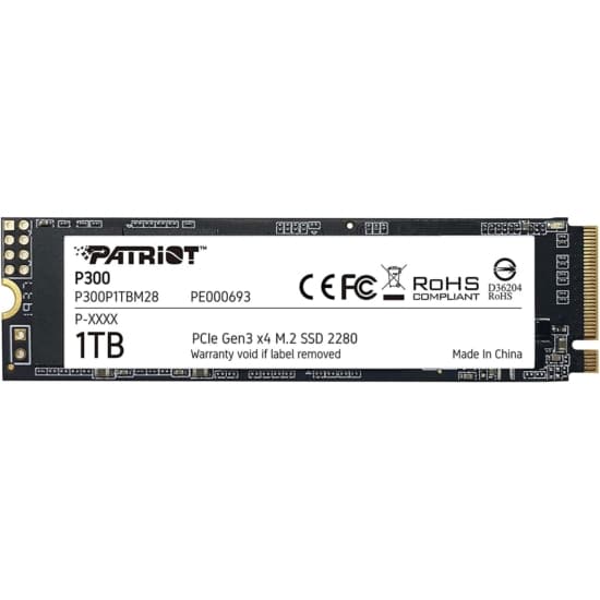 Patriot P300 1TB M.2 PCIe Gen 3 NVMe SSD