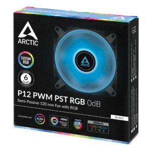 Arctic P12 PWM PST RGB 120mm Black