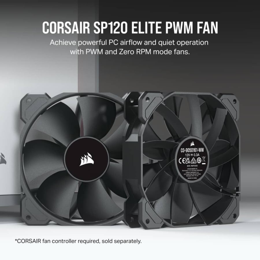 Corsair SP120 ELITE Performance 120mm PWM Black Case Fan