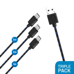 Stealth SP-C30V Play & Charge Cables for PS5 Controllers Triple Pack