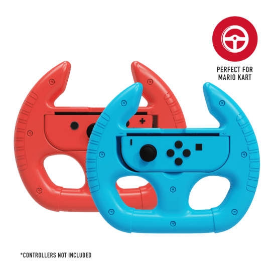 Stealth Nintendo Switch Joy-Con Racing Wheels - Neon Blue and Red