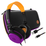 Stealth Premium Travel Kit for Nintendo Switch & Switch Lite - Neon Orange & Purple