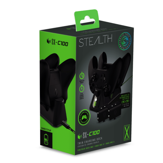 Stealth SX-C100 Twin Charging Dock for XBOX One - Black