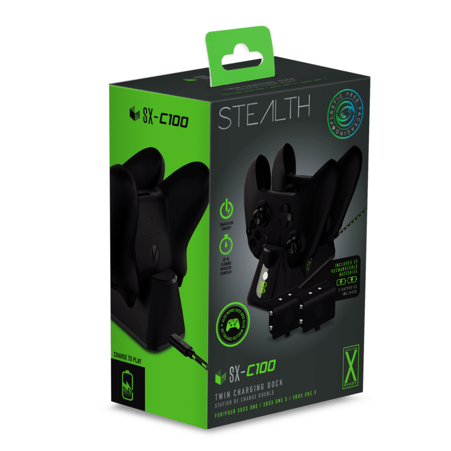 Stealth SX-C100 Twin Charging Dock for XBOX One - Black