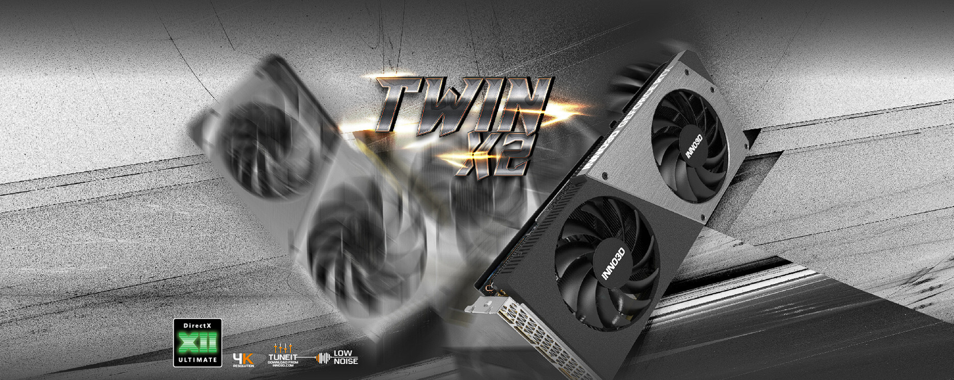 Inno3D NVIDIA GeForce RTX 4070 Twin X2 12GB GDDR6X Graphics Card