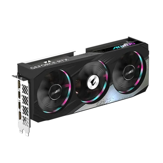 Gigabyte AORUS NVIDIA GeForce RTX 4060 Elite 8G Angled Fan View