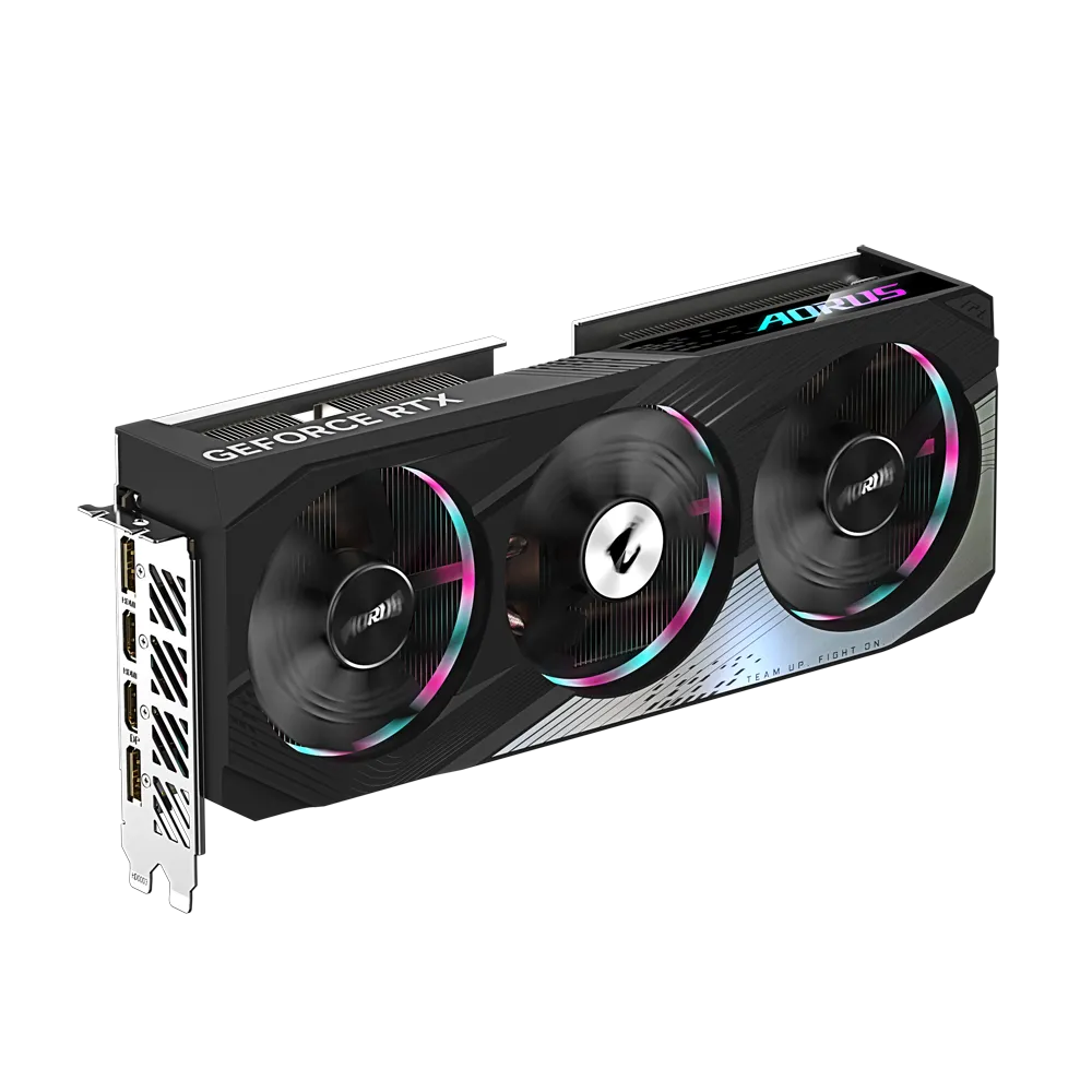 Gigabyte AORUS NVIDIA GeForce RTX 4060 Elite 8G Angled Fan View