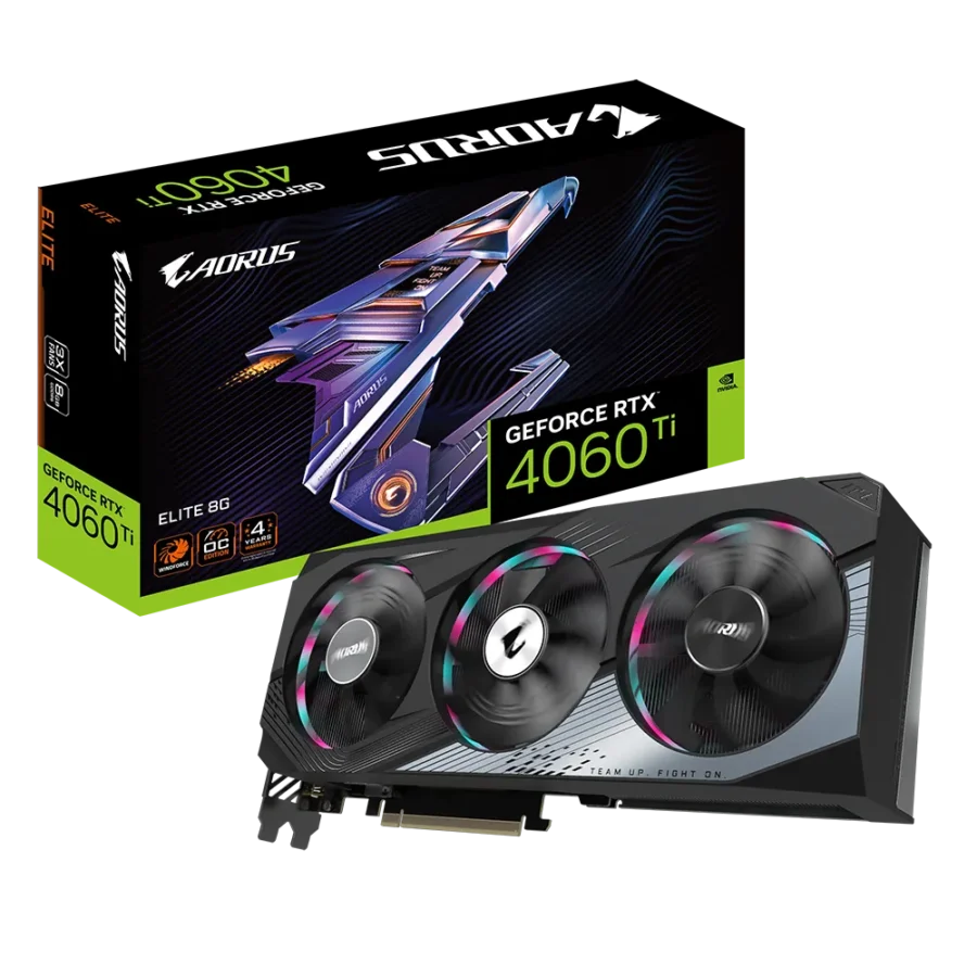 Gigabyte AORUS NVIDIA GeForce RTX 4060 Ti ELITE 8G Box View