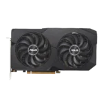 ASUS Dual AMD Radeon RX 7600 OC Edition Front Flat Fan View