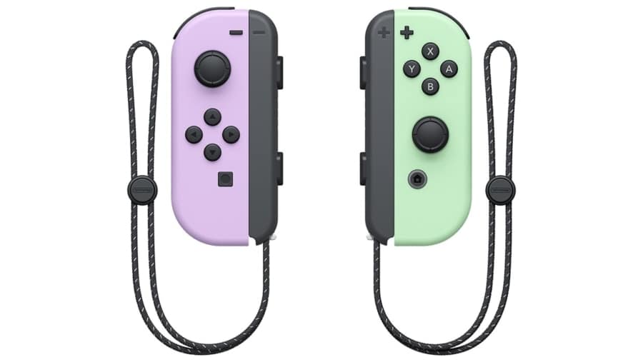 Nintendo Switch Joy-Con Pastel Purple & Green Front View