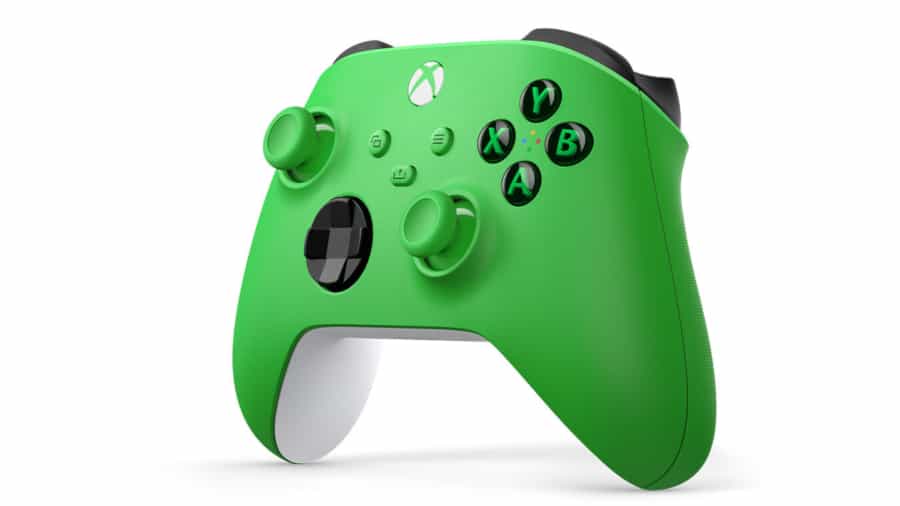 Xbox Wireless Controller – Velocity Green Angled View
