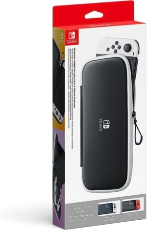 Official Nintendo Switch Carry Case & Screen Protector - White Box View