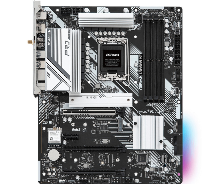 Asrock B760 PRO RS WIFI Front Flat View