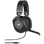 Corsair HS65 Surround Carbon Headset Side Angled View