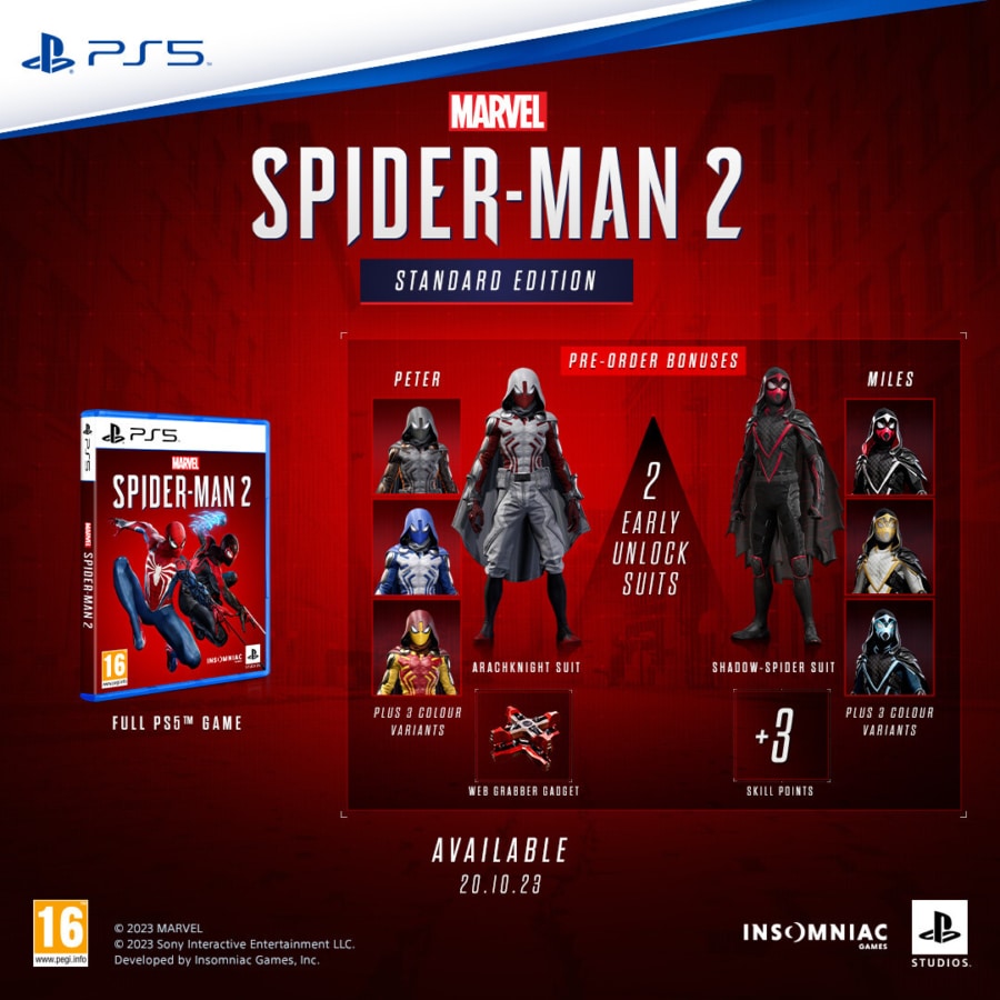 Marvel's Spider-Man 2 Pre-Order Information Square Poster