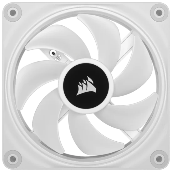 Corsair iCUE LINK QX120 120mm PWM White Front Flat View