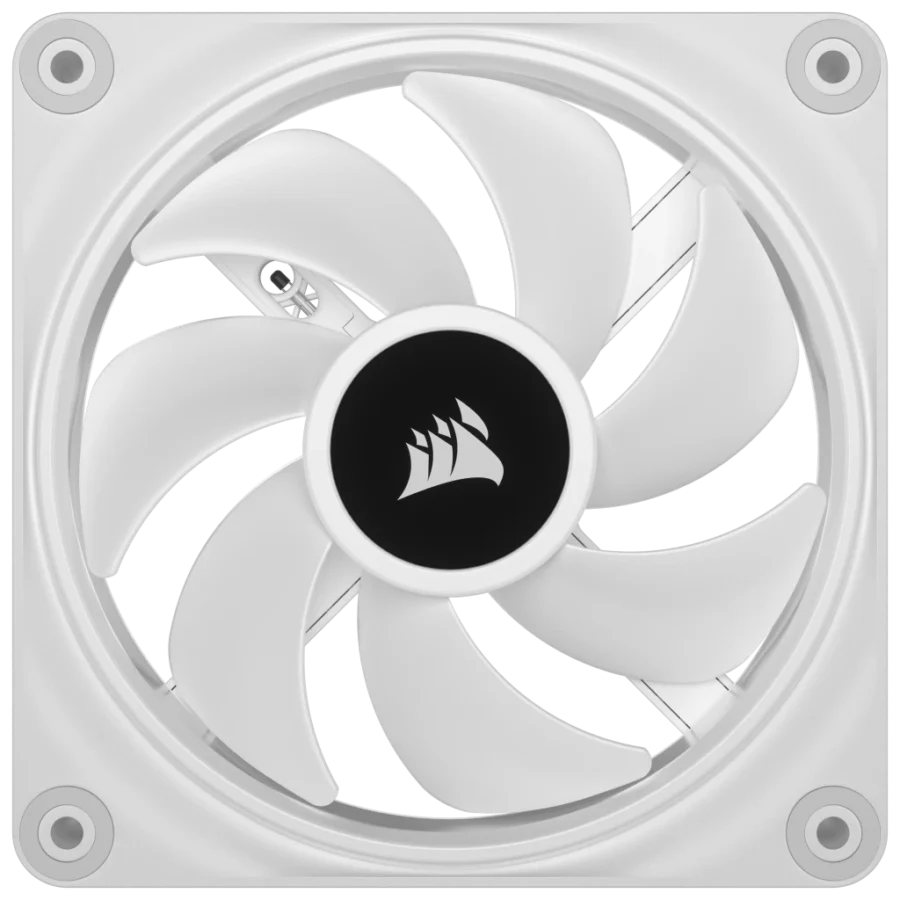 Corsair iCUE LINK QX120 120mm PWM White Front Flat View