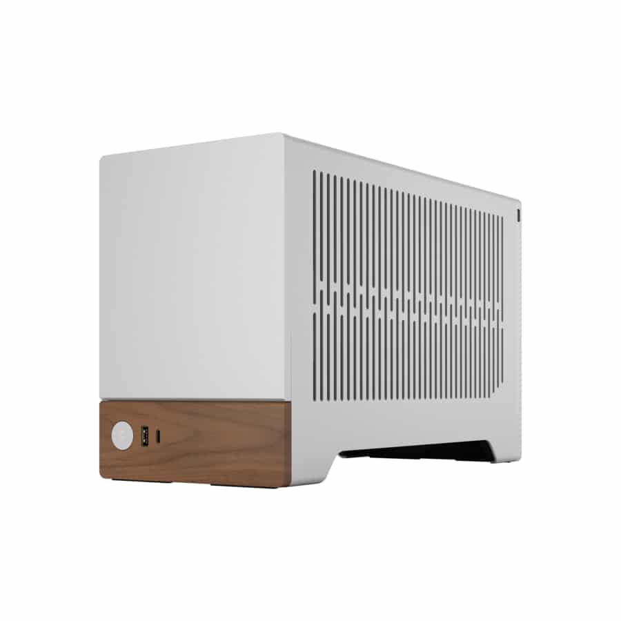 Fractal Design Terra SFF Silver Back Panel Angled View