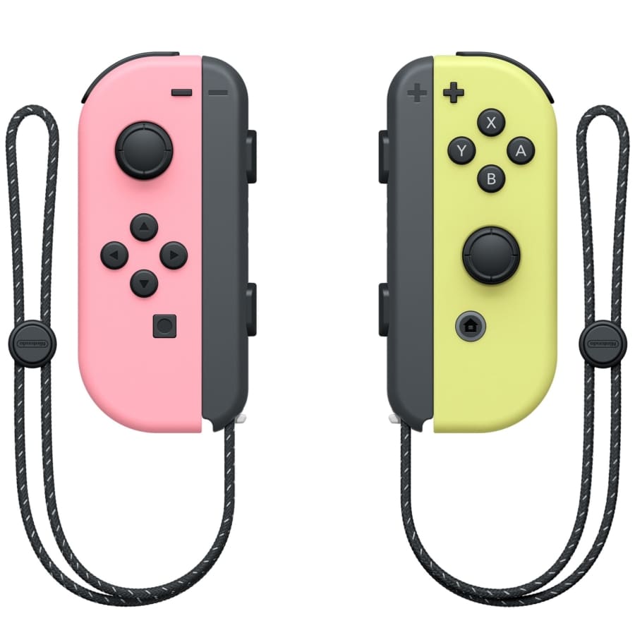 Nintendo Switch Joy-Con Pastel Pink & Yellow Front View