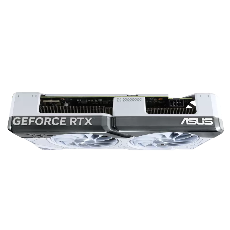 ASUS Dual NVIDIA GeForce RTX 4070 White OC Edition Slot Top View