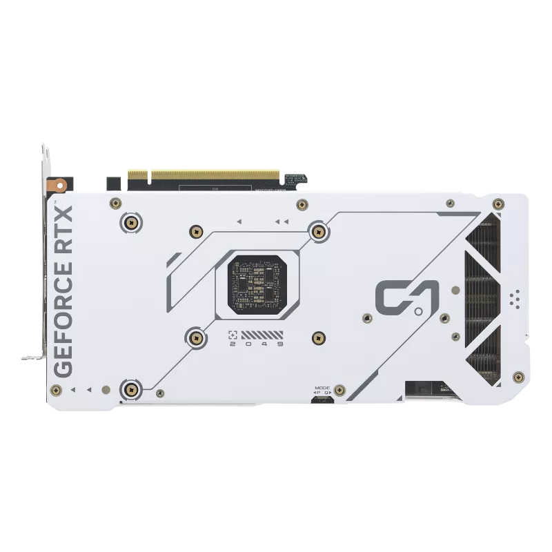 ASUS Dual NVIDIA GeForce RTX 4070 White OC Edition Backplate View