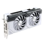 ASUS Dual NVIDIA GeForce RTX 4070 White OC Edition Angled Front View