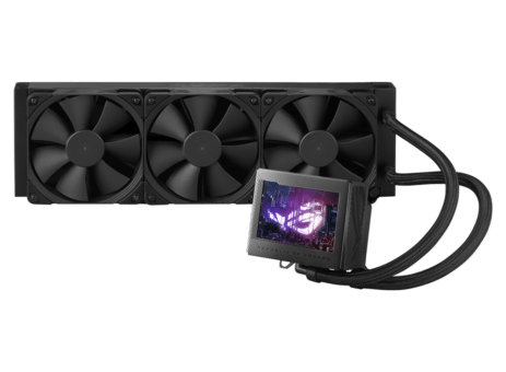 Asus ROG Ryujin III 360 All-In-One Liquid CPU Cooler Front View with LCD