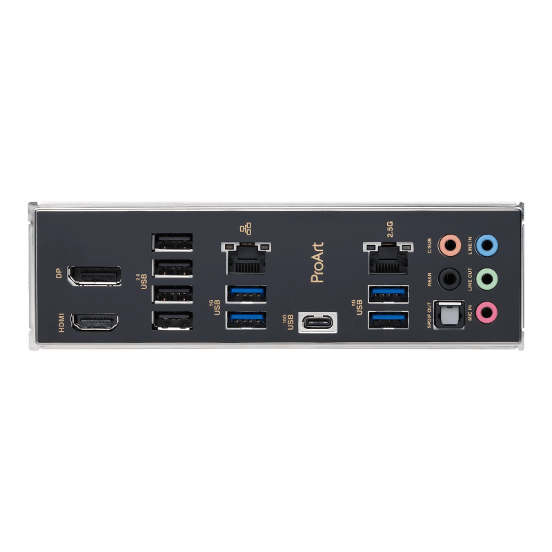 Asus ProArt B760-Creator I/O Panel View
