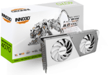 Inno3D NVIDIA GeForce RTX 4070 Twin X2 White OC Box View