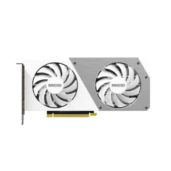 Inno3D NVIDIA GeForce RTX 4070 Twin X2 White OC Front Flat View