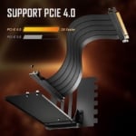 Antec 200mm PCIe 4.0 Riser Black Cable Side View