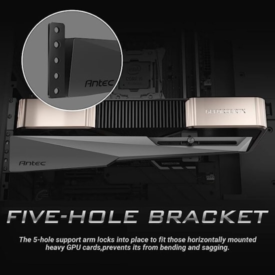 Antec Dagger Five-Hole Black Graphics Card Support Bracket Five Hole