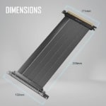 Antec 200mm PCIe 4.0 Riser Cable Dimensions