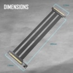 Antec 300mm PCIe 4.0 Riser Cable Dimensions