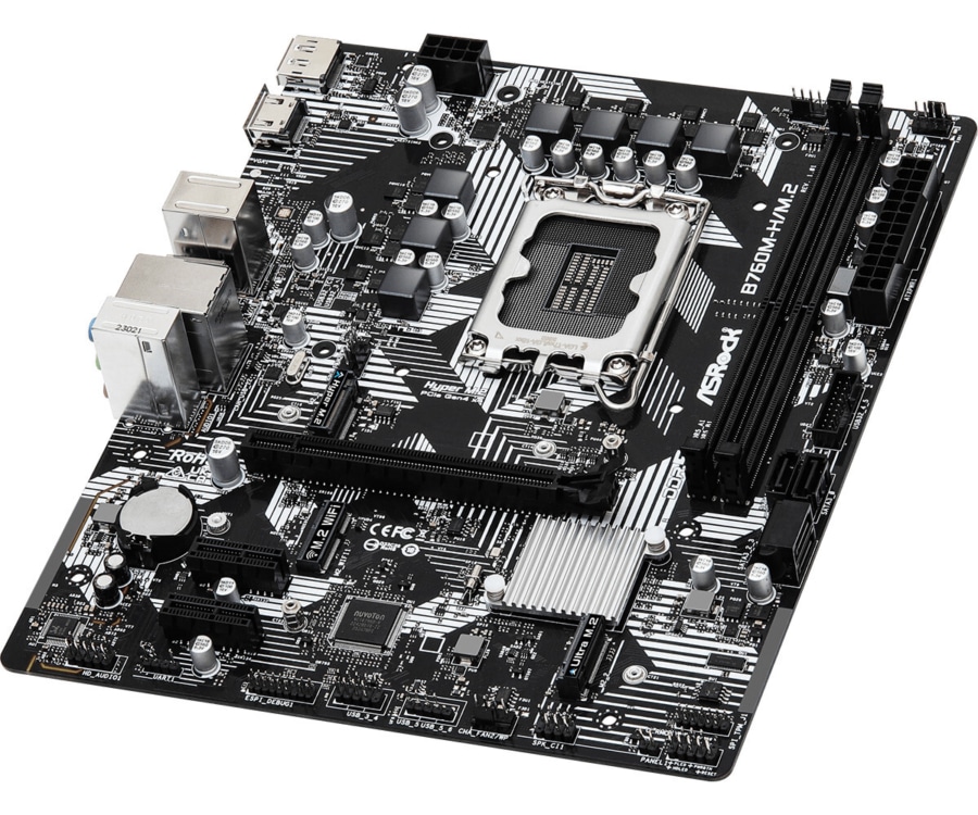 ASRock B760M-H/M.2 Front Angled View