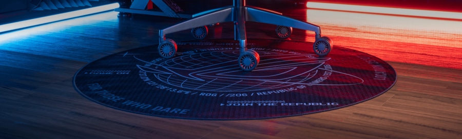 Asus ROG Cosmic Space-Themed Floor Mat Lifestyle Image 2