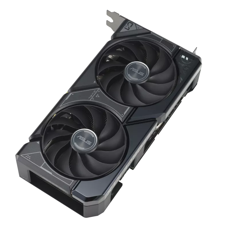 ASUS Dual NVIDIA GeForce RTX 4060 OC Edition Front Top Angled View