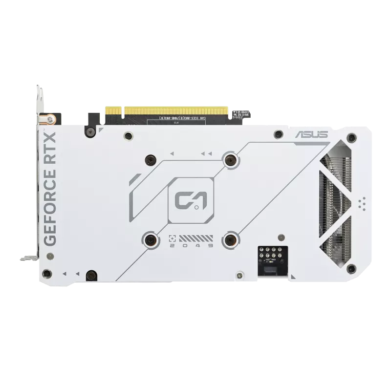 ASUS Dual NVIDIA GeForce RTX 4060 Ti White OC Edition Backplate View