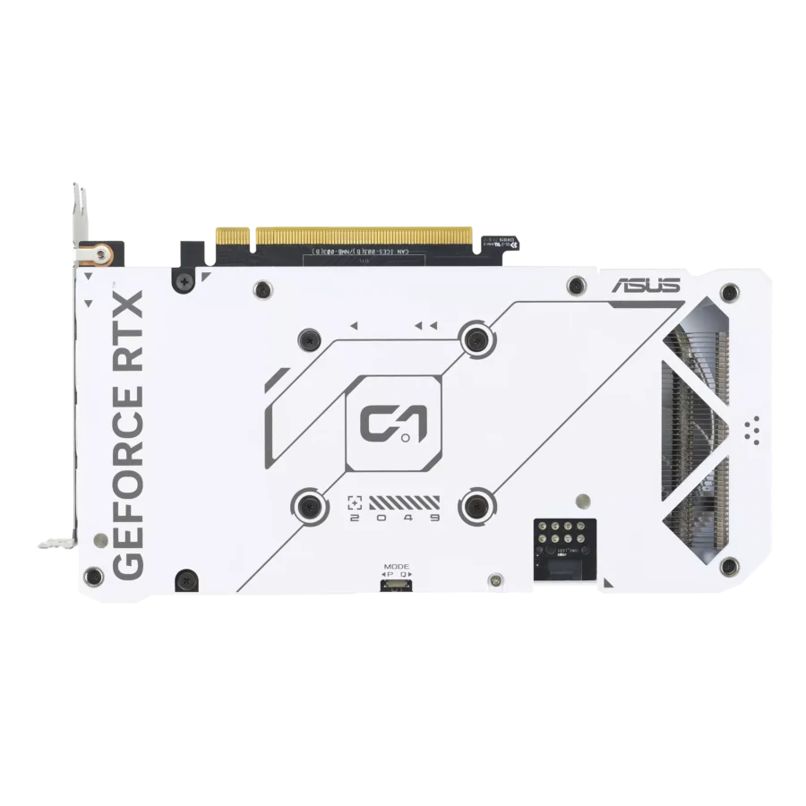Asus DUAL RTX4060 OC White Backplate View