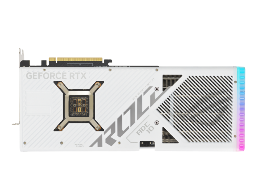 ASUS ROG Strix NVIDIA GeForce RTX 4090 White OC Backplate View