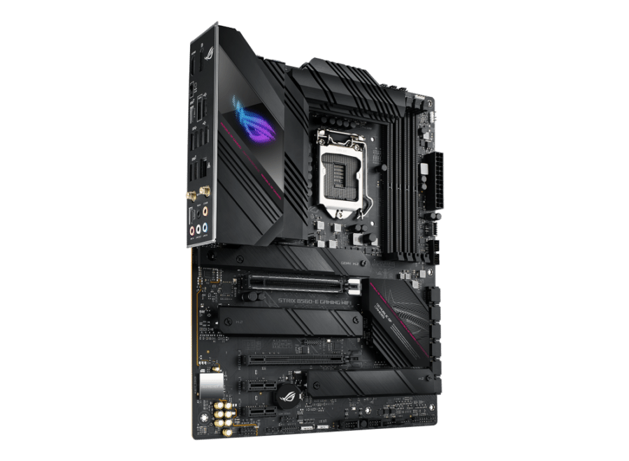 ASUS ROG Strix B560-E Gaming WiFi Motherboard Front Angled View