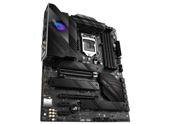 ASUS ROG Strix B560-E Gaming WiFi Motherboard Angled View