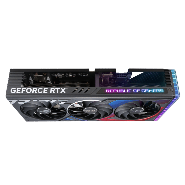 ASUS ROG Strix NVIDIA GeForce RTX 4060 Ti OC Top Angled View